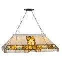 LumiLamp Hanglamp Tiffany  92x47x125 cm  Geel Metaal Glas Rechthoek