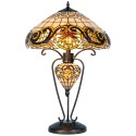 2LumiLamp Lampe de table Tiffany Ø 46x76 cm Jaune Vitrail