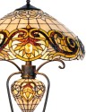 LumiLamp Lampe de table Tiffany Ø 46x76 cm Jaune Verre Triangle