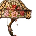 2LumiLamp Lampe de table Tiffany Ø 45x62 cm  Vert, Rose Vitrail