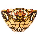 2LumiLamp Applique Tiffany 5LL-5778 30*15*20 cm E14/max 1*40W Giallo, Marrone  Triangolare  Art Deco Applique da parete