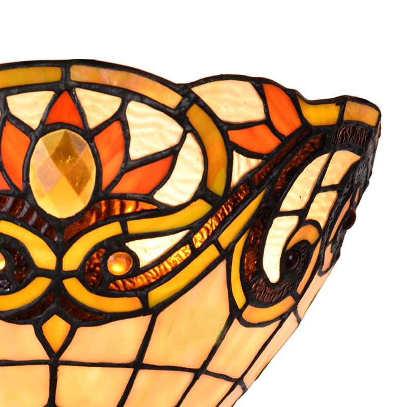 2LumiLamp Wall Lamp Tiffany 5LL-5778 30*15*20 cm Yellow Brown Metal Glass Triangle