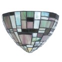 LumiLamp Wandlamp Tiffany  30x16x18 cm  Bruin Beige Glas Driehoek