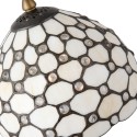 2LumiLamp Lampe de table Tiffany Ø 20*38 cm E14/max 1*40W Blanc, Brun
