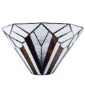 2LumiLamp Wandlamp Tiffany 31x16x16 cm  Wit Bruin Metaal Glas