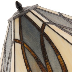 LumiLamp Lampada parete Tiffany 51*44*66 cm E27/max 2*60W Marrone, Beige Vetro Colorato