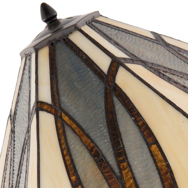 2LumiLamp Lampada parete Tiffany 51*44*66 cm E27/max 2*60W Marrone, Beige Vetro Colorato