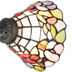 LumiLamp Lampe de table Tiffany 32*20*48 cm E27/max 1*60W Blanc, Vert, Rouge Vitrail