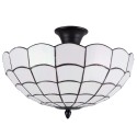 2LumiLamp Ceiling Lamp Tiffany 5LL-5932 Ø 40*30 cm White Metal Glass Hemisphere