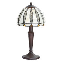LumiLamp Lampe de table Tiffany Ø 19*40 cm E14/max 1*40W Crème