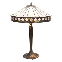 LumiLamp Lampada parete Tiffany 5LL-5983 Ø 41*59 cm E27/max 2*60W Bianco, Marrone  Vetro Colorato  Art Deco