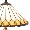 2LumiLamp Lampada parete Tiffany 5LL-5988 Ø 40*62 cm E27/max 2*60W Beige, Bianco Vetro Colorato  Art Deco