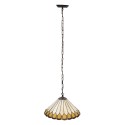 2LumiLamp Hanglamp Tiffany Ø 40x22 cm  Beige Geel