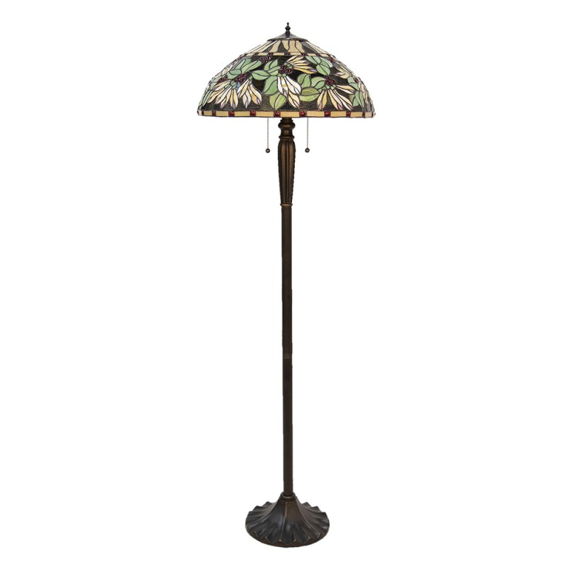 2LumiLamp Floor Lamp Tiffany Ø 51x157 cm  Brown Beige