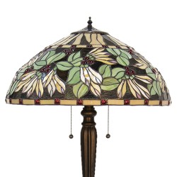 LumiLamp Floor Lamp Tiffany 5LL-5990 Ø 51*157 cm Brown Beige Glass
