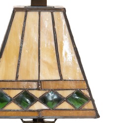 LumiLamp Lampada parete Tiffany Ø 20*30 cm E14/max 1*40W Beige, Verde Vetro Colorato