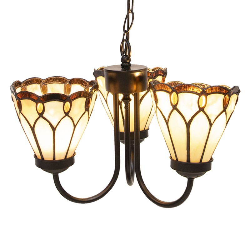 LumiLamp Lampada da soffitto Ø 39x125 cm Beige Metallo Vetro