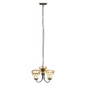 LumiLamp Lampada da soffitto Ø 39x125 cm Beige Metallo Vetro