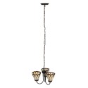 LumiLamp Lampada da soffitto Ø 39x125 cm Beige Metallo Vetro