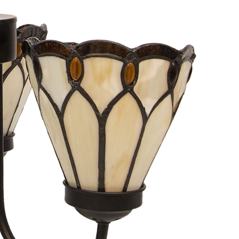 LumiLamp Lampe de plafond Ø 39x125 cm Beige Métal Verre