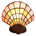 2LumiLamp Table Lamp Tiffany Shell 25x20 cm Pink Beige