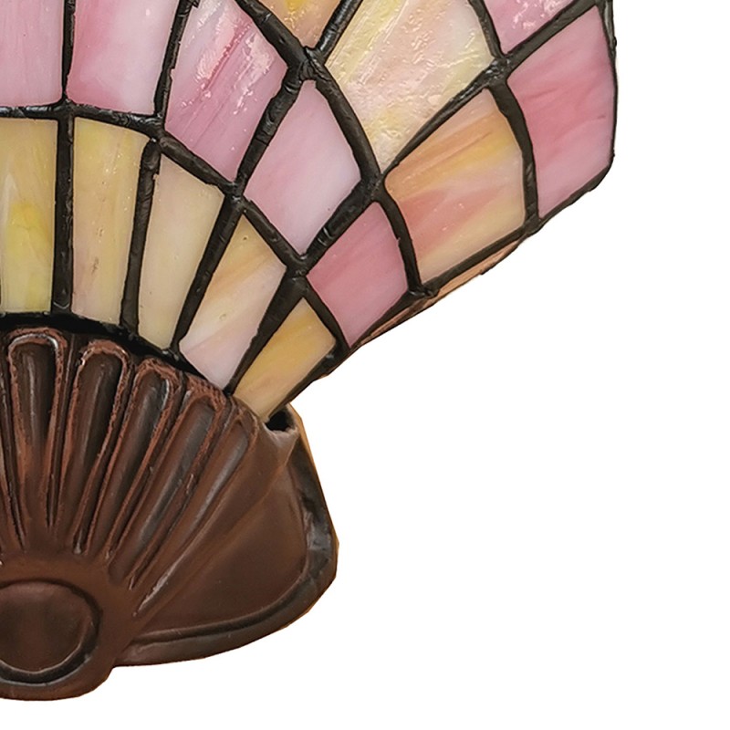LumiLamp Table Lamp Tiffany Shell 25x20 cm Pink Beige