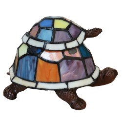 LumiLamp Wall Lamp Tiffany 5LL-6002 22*18*16 cm Blue Red Glass Turtle