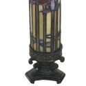 2LumiLamp Tiffany Tafellamp 5LL-6010 15*15*27 cm Beige Blauw Glas in lood Rechthoek Bloemen Tiffany Lampen