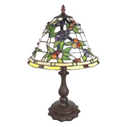 LumiLamp Tiffany Tafellamp 5LL-6019 31*31*47 cm Meerkleurig Glas in lood Bloemen Tiffany Bureaulamp