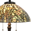 LumiLamp Lampe de table Tiffany Ø 40x60 cm Beige Vert Verre