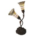 LumiLamp Lampada da tavolo Tiffany 44x26x61 cm Beige Vetro
