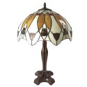 LumiLamp Table Lamp Tiffany Ø 41x57 cm Beige Brown Glass
