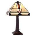 2LumiLamp Lampe de table Tiffany 30*30*37 cm E14/max 1*40W Brun, Vert Vitrail