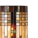 2LumiLamp Wandlamp Tiffany 5LL-9112 20*11*36 cm  Beige Bruin Glas Halfrond Muurlamp Sfeerlamp