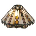 2LumiLamp Lampenkap Tiffany 26x22x15 cm Beige Bruin Glas