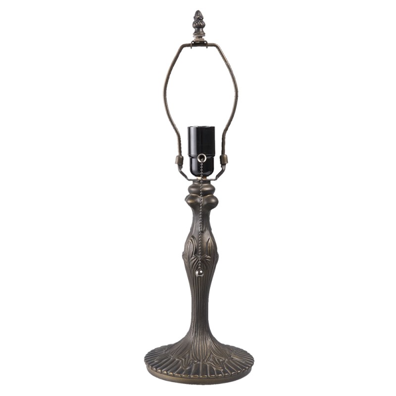LumiLamp Pied de lampe lampe de table Tiffany Ø 15x42 cm  Marron Plastique
