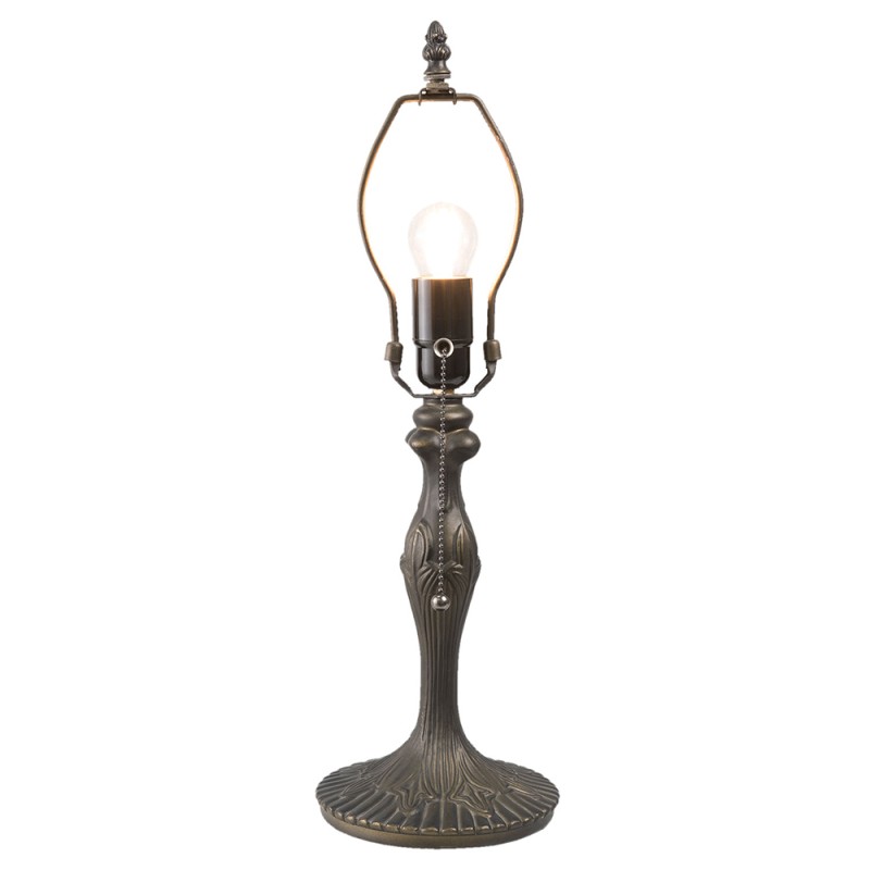 LumiLamp Pied de lampe lampe de table Tiffany Ø 15x42 cm  Marron Plastique