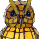 2LumiLamp Wall Lamp Tiffany Owl 5LL-9328 15*12*22 cm Yellow Glass