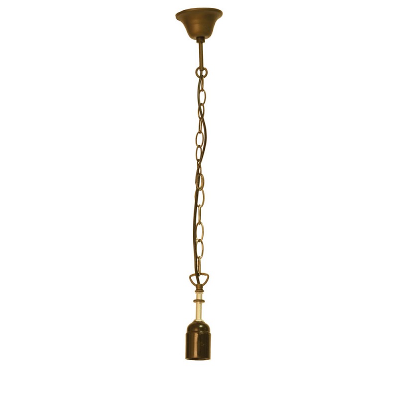 LumiLamp Kabelpendel Kette Tiffany 130 cm  Goldfarbig