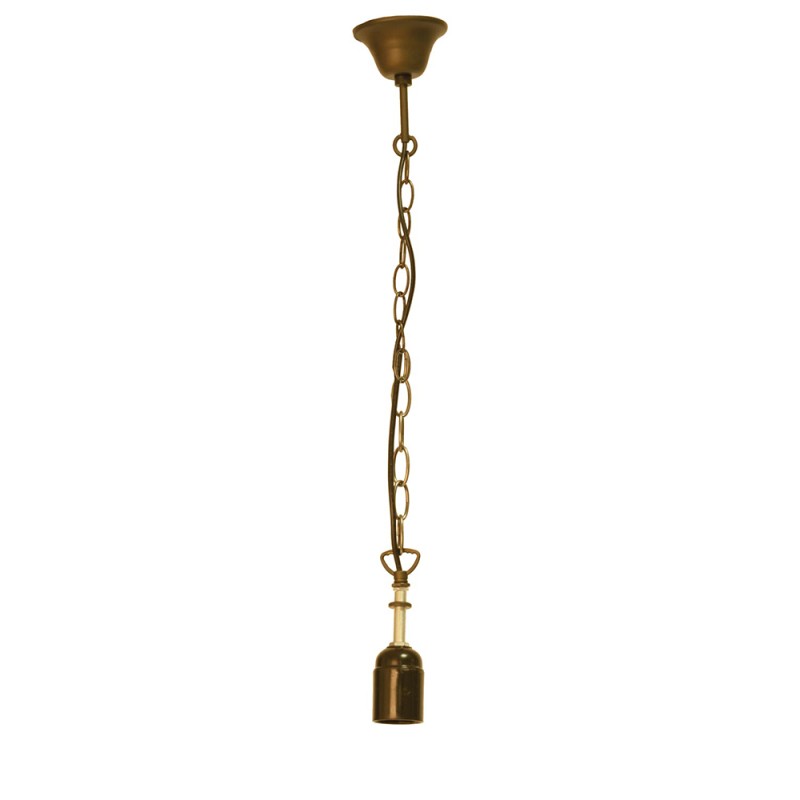 LumiLamp Kabelanhänger Tiffany 130 cm  Goldfarbig Eisen