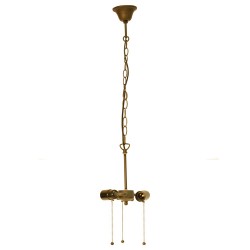 LumiLamp Tiffany Pendente da Soffitto 5LL-98.3 Ø 19*160 cm E27/3*60W Marrone  Ferro Porta-lampade a Sospensione