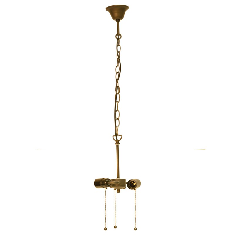 LumiLamp Tiffany Pendente da Soffitto 5LL-98.3 Ø 19*160 cm E27/3*60W Marrone  Ferro Porta-lampade a Sospensione