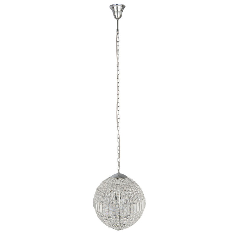 2LumiLamp Chandelier Ø 40x48 cm Silver colored Metal Glass