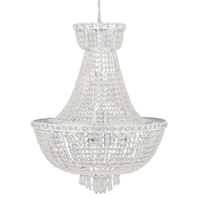 LumiLamp Chandelier Ø 63x78 cm Silver colored Metal Glass