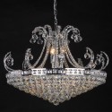 LumiLamp Chandelier Ø 80x60/182 cm  Silver colored Iron Glass