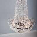 LumiLamp Chandelier Ø 50x113 cm  Silver colored Iron Glass