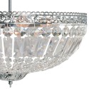 LumiLamp Lampe de plafond en cristal Ø 47x38 cm  Transparent Fer Verre