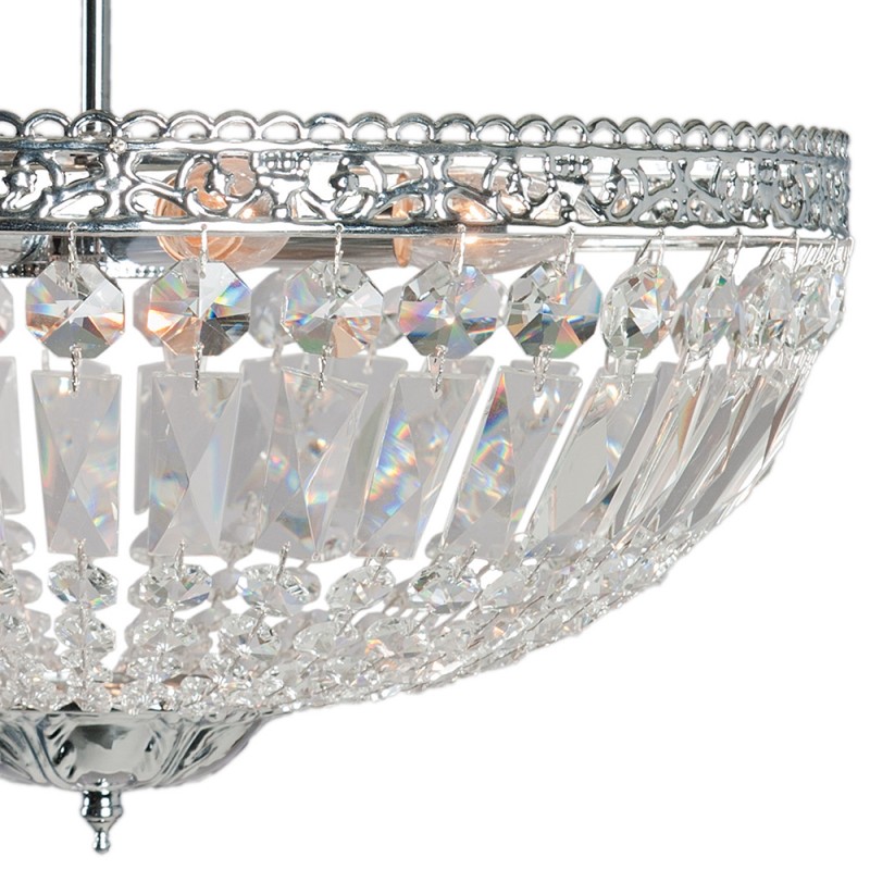 LumiLamp Plafondlamp Kristal  Ø 47x38 cm  Transparant Ijzer Glas