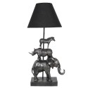 Clayre & Eef Table Lamp Elephant 32x27x65 cm  Black Plastic