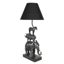 Clayre & Eef Tafellamp Olifant 32x27x65 cm  Zwart Kunststof
